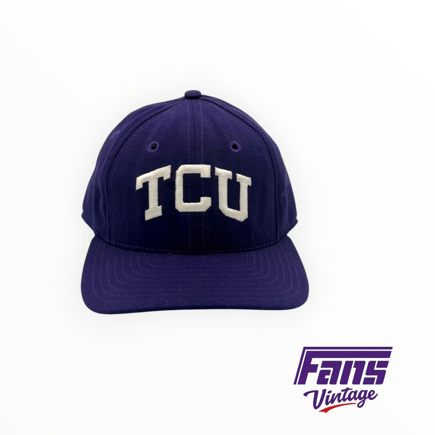 90s Vintage TCU fitted hat with awesome throwback Horned Frog logo