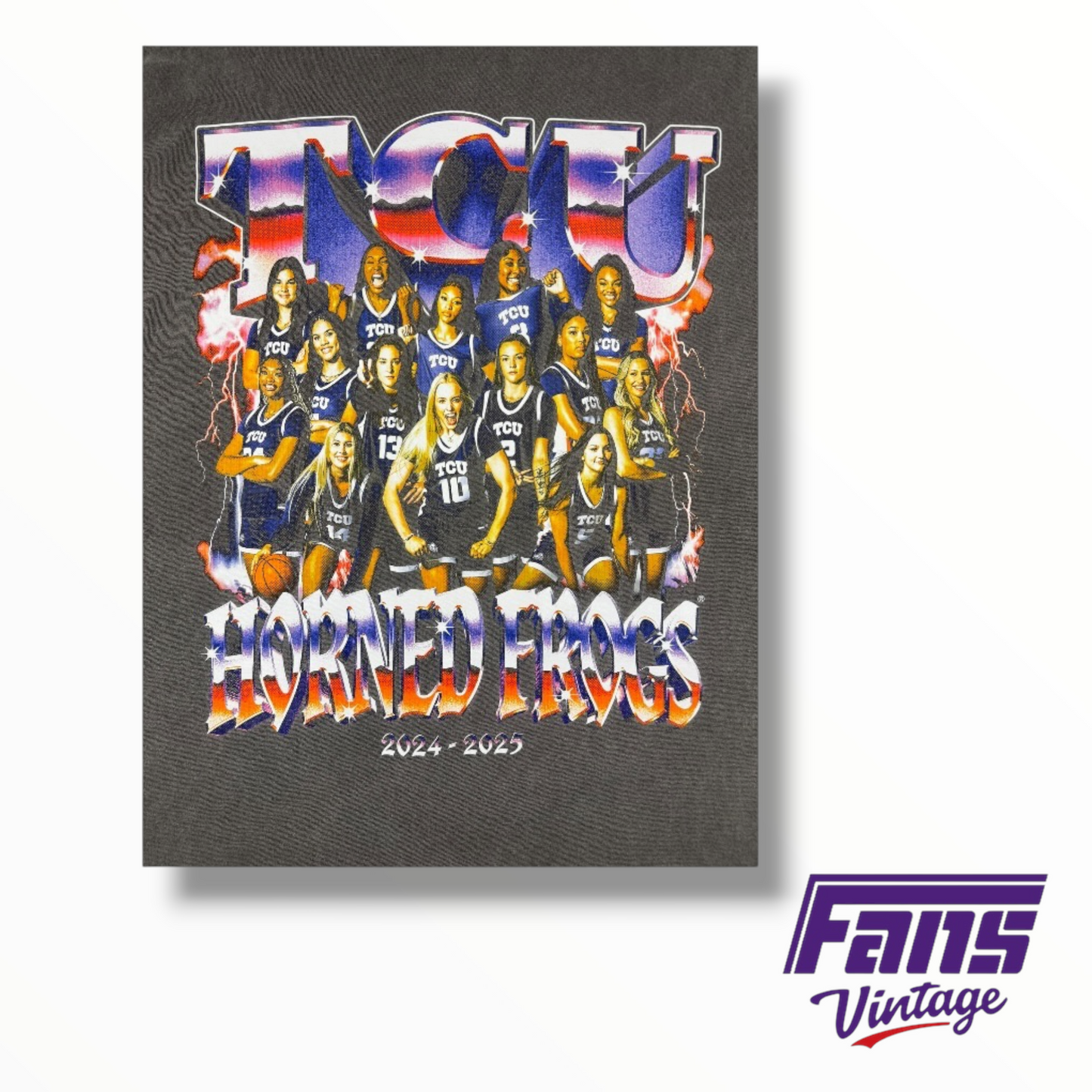 TCU WBB 2024-25 Roster Tee with Vintage Feel