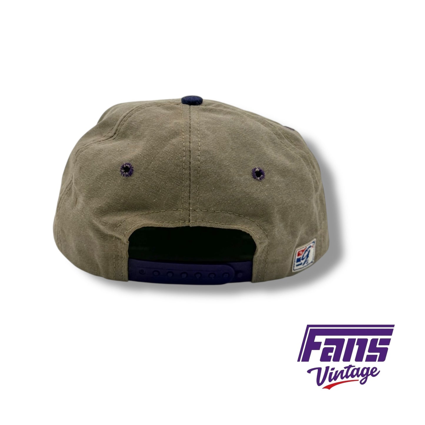 RARE Vintage TCU ‘The Game’ Unique Big Logo + Script Combo SnapBack hat with embroidered “Horned Frogs” script