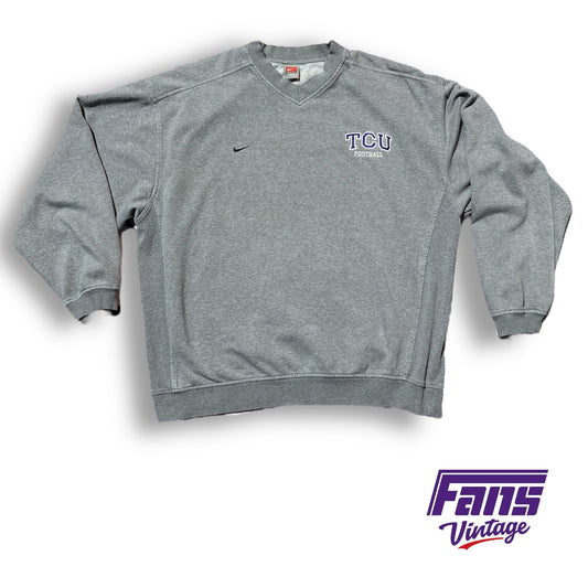 Vintage TCU Football Team Issue Nike Sweatshirt - Ultra Cozy!