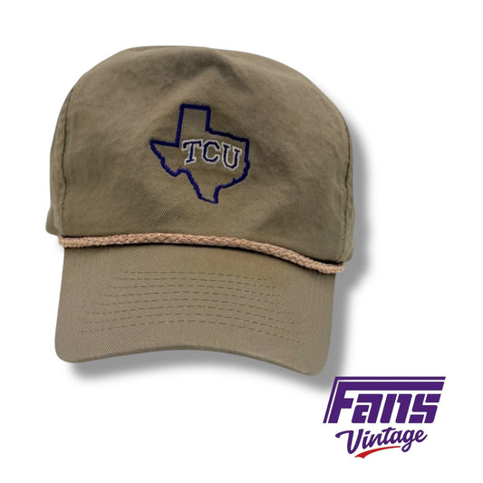 Vintage TCU Texas Logo 'Party Beater' Rope Hat