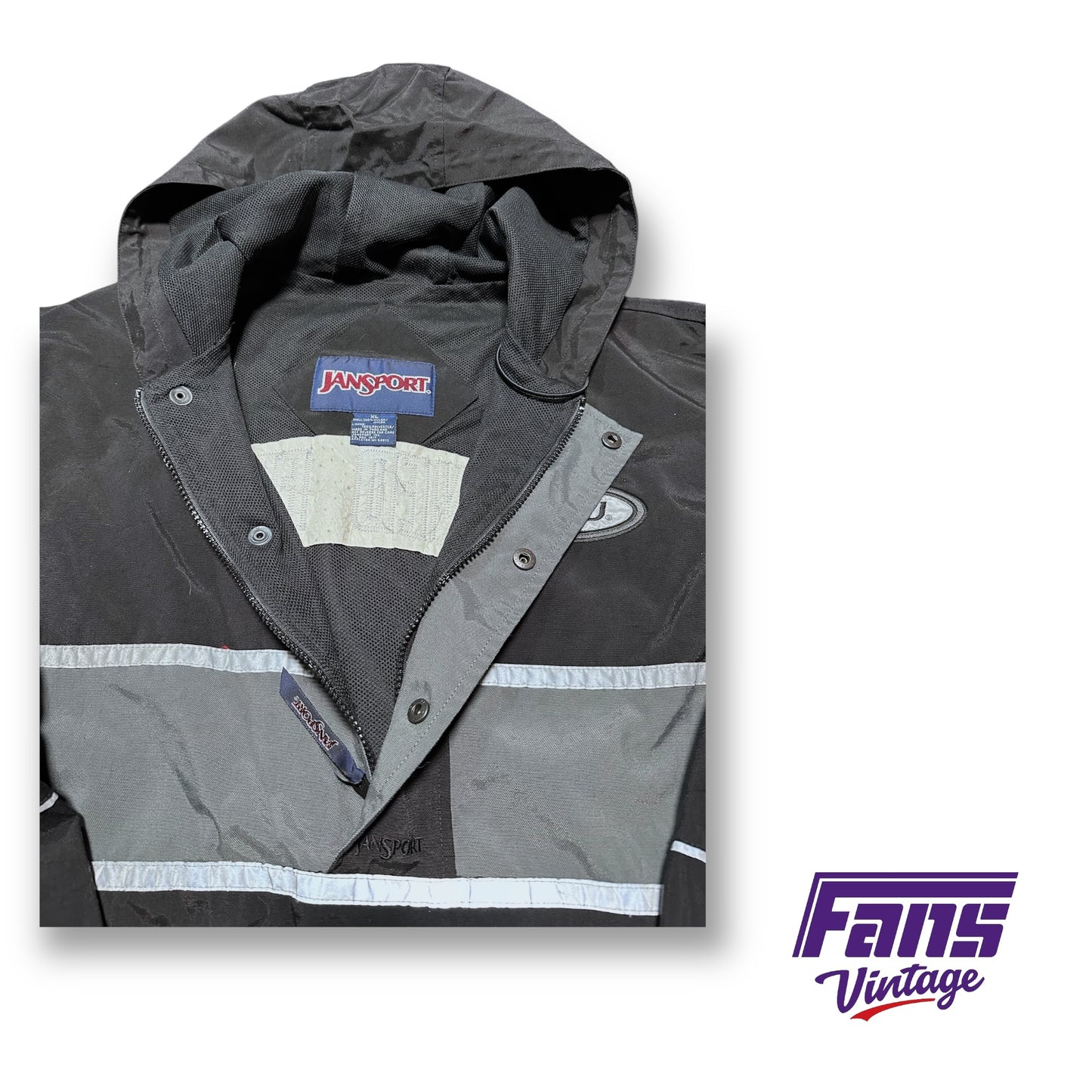 Vintage 90s TCU Racing Style Pullover Jacket!