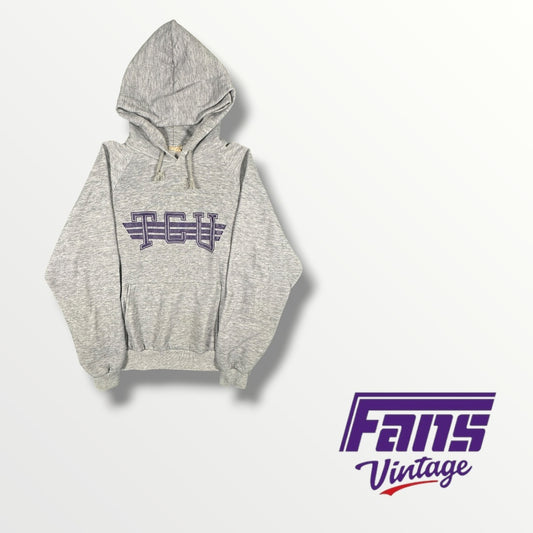 Vintage Cozy TCU Hoodie with Unique TCU Logo