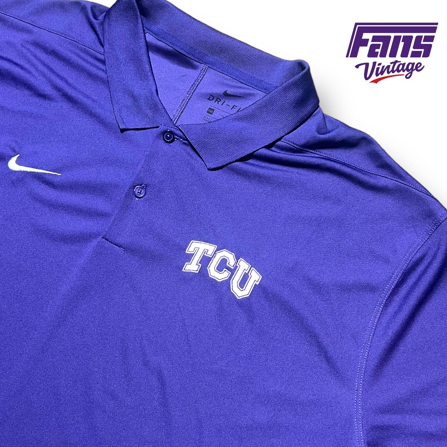 TCU Football Team Issued Nike Drifit Ultra Lightweight Polo