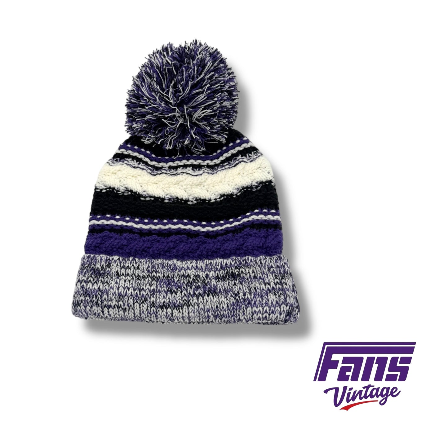 TCU Multi Colored Striped Beanie
