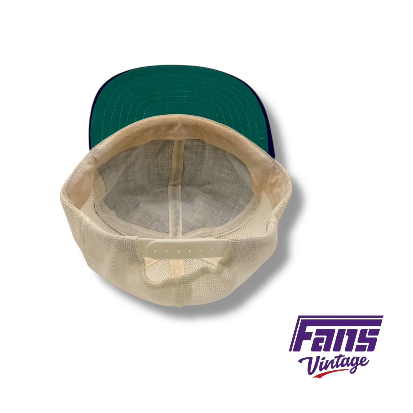 RARE! TCU 70’s purple and white embroidered trucker hat