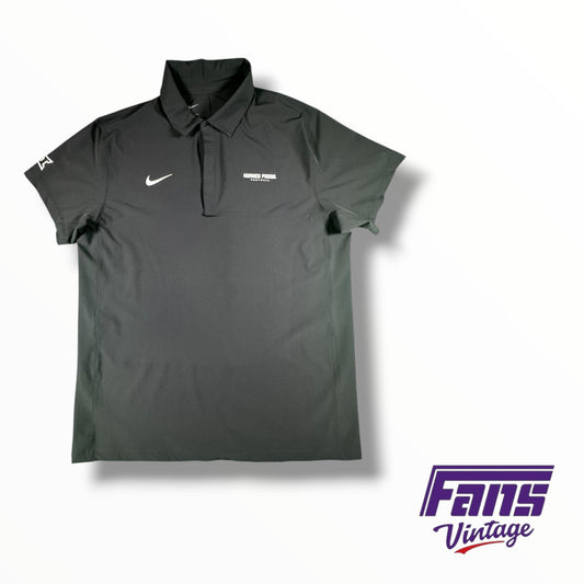 TCU Football Team Issued Premium Matte Drifit Blackout Polo
