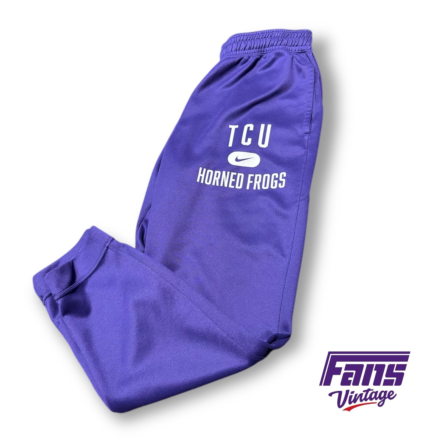 TCU Nike Basketball Team Issue Training and Travel Tapered Sweatpants