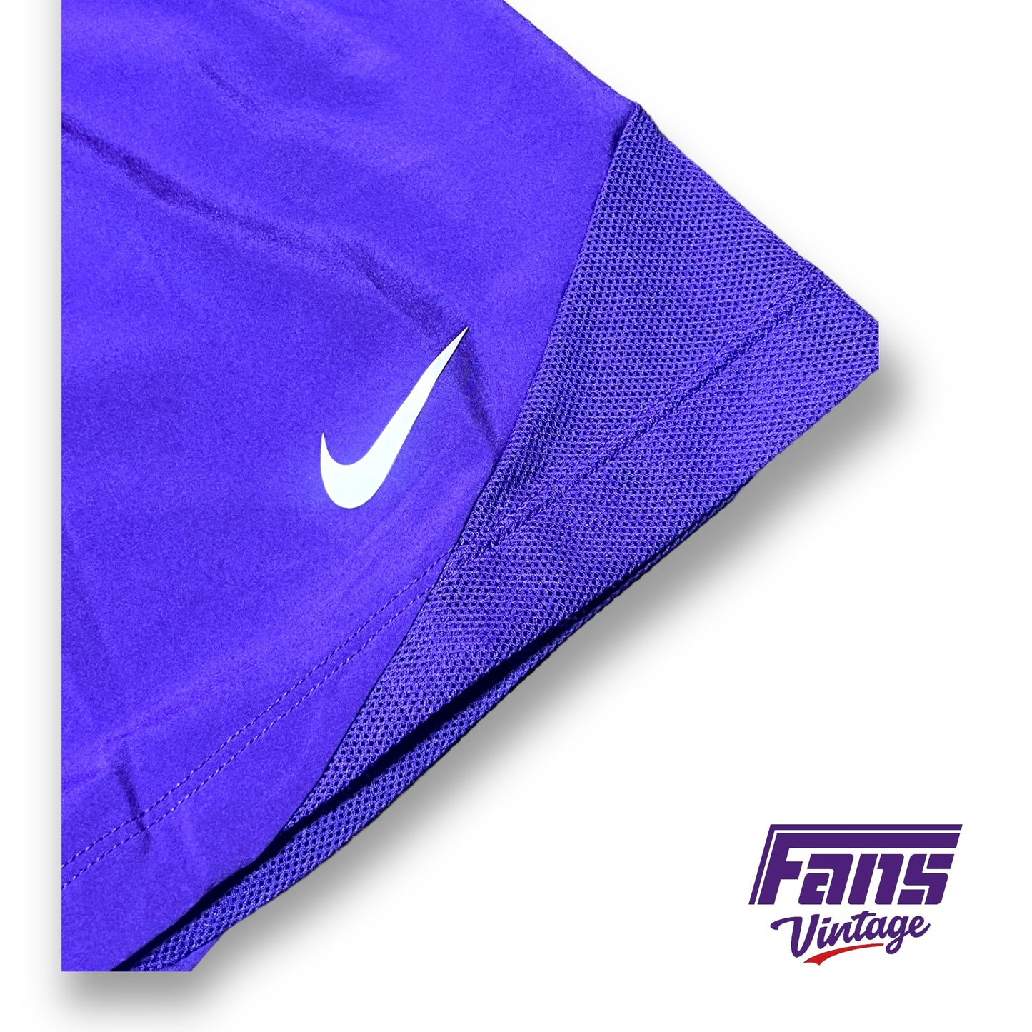 TCU Team Issue Women’s Nike Pro Running Shorts with inner compression shorts - Purple