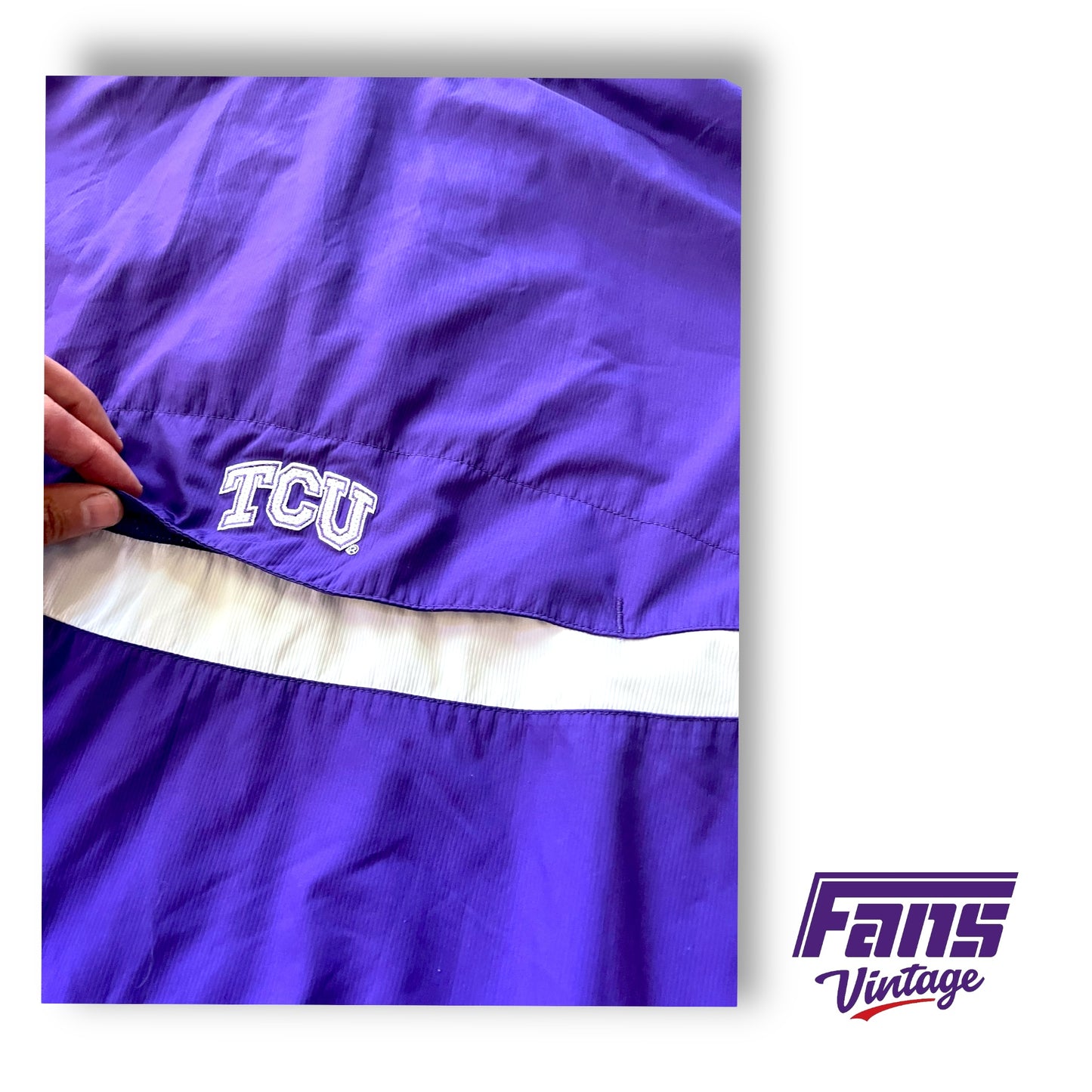 Sick Y2K Vintage TCU Team Issue Nike Quarterzip Pullover with insane details!