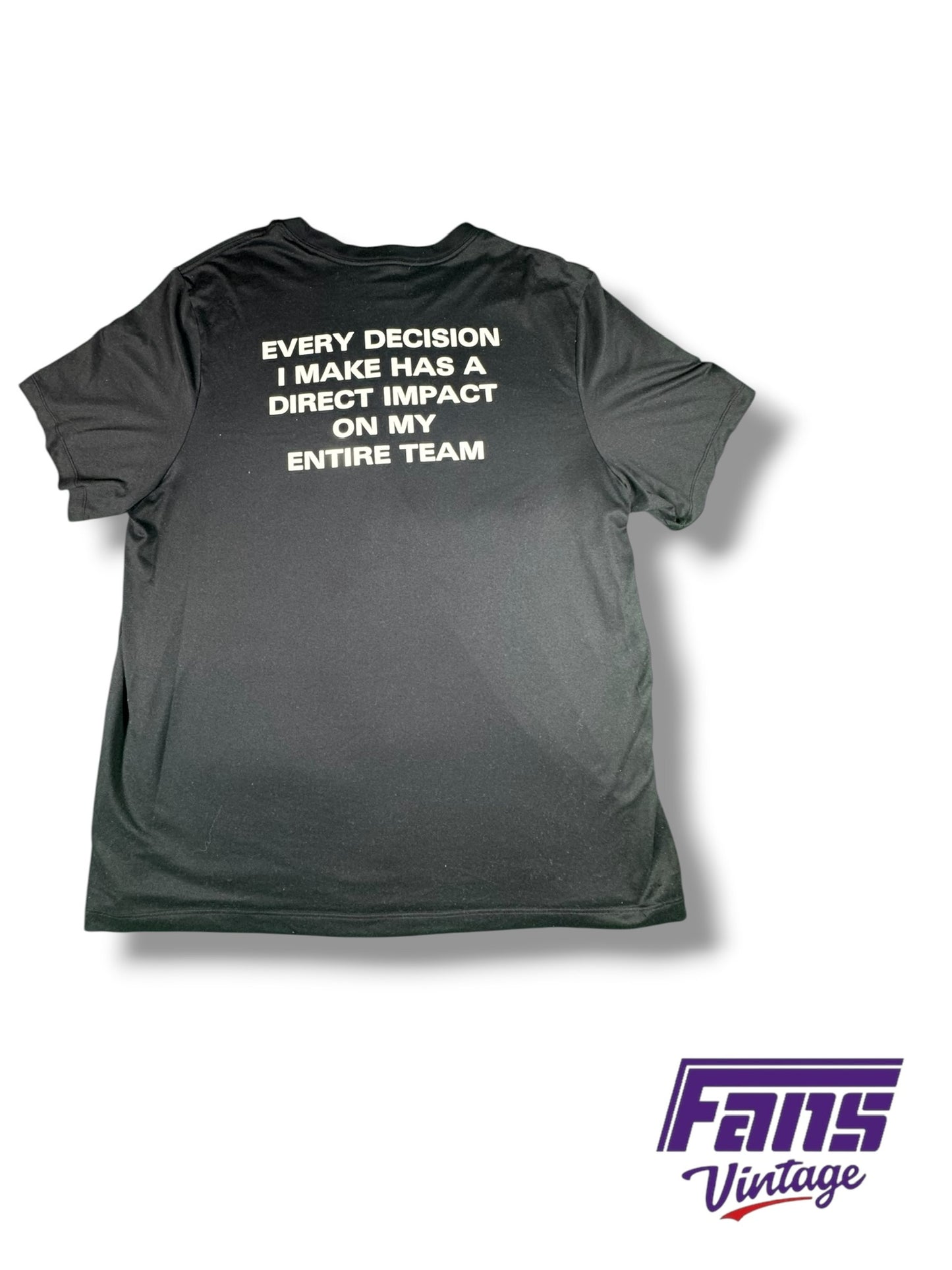 TCU Football Nike Team Issue ‘I Am the Progam’ Blood Frog Eyes Drifit Training Tee