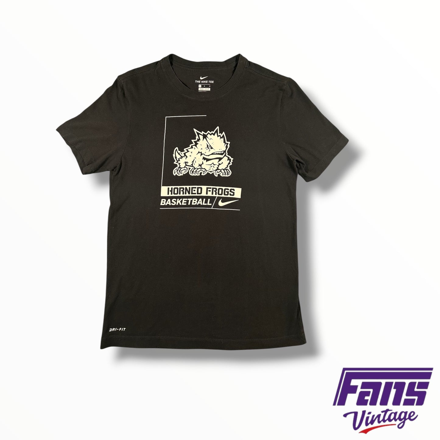 TCU Basketball Team Issued Nike Horned Frogs Blackout Shirt