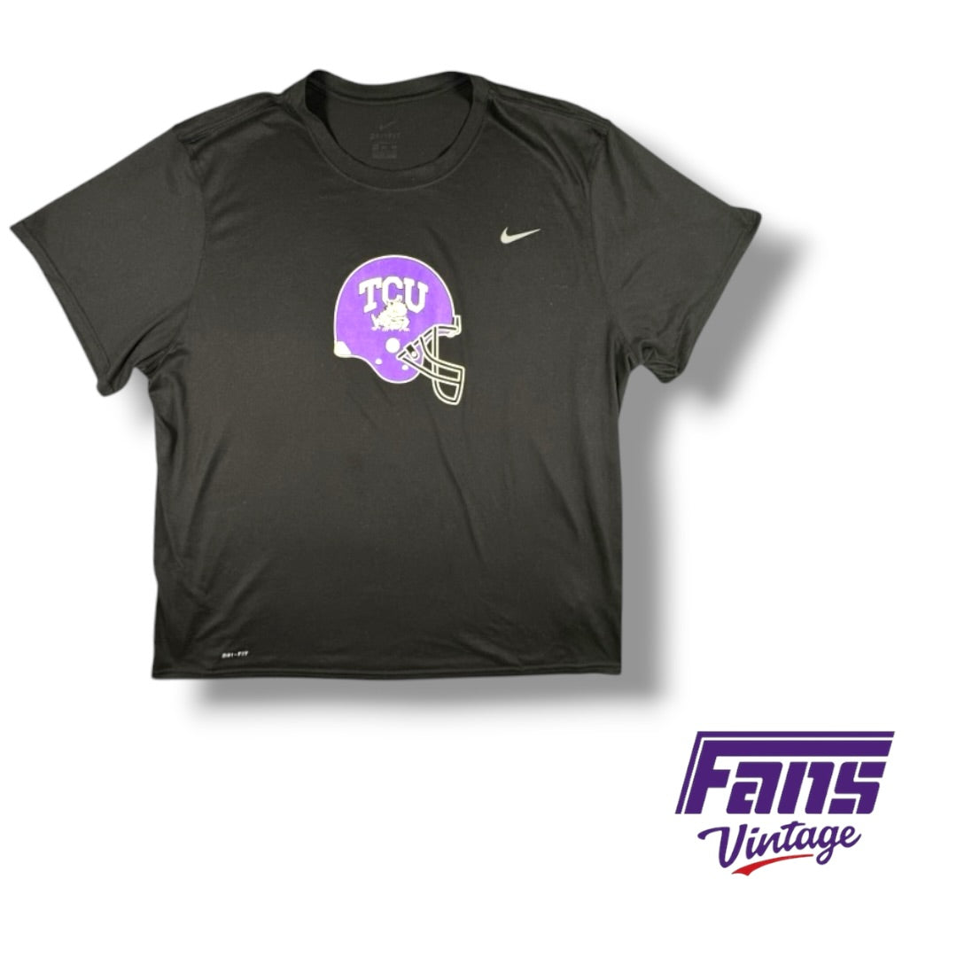 TCU Football Nike Tee with Helmet Detail