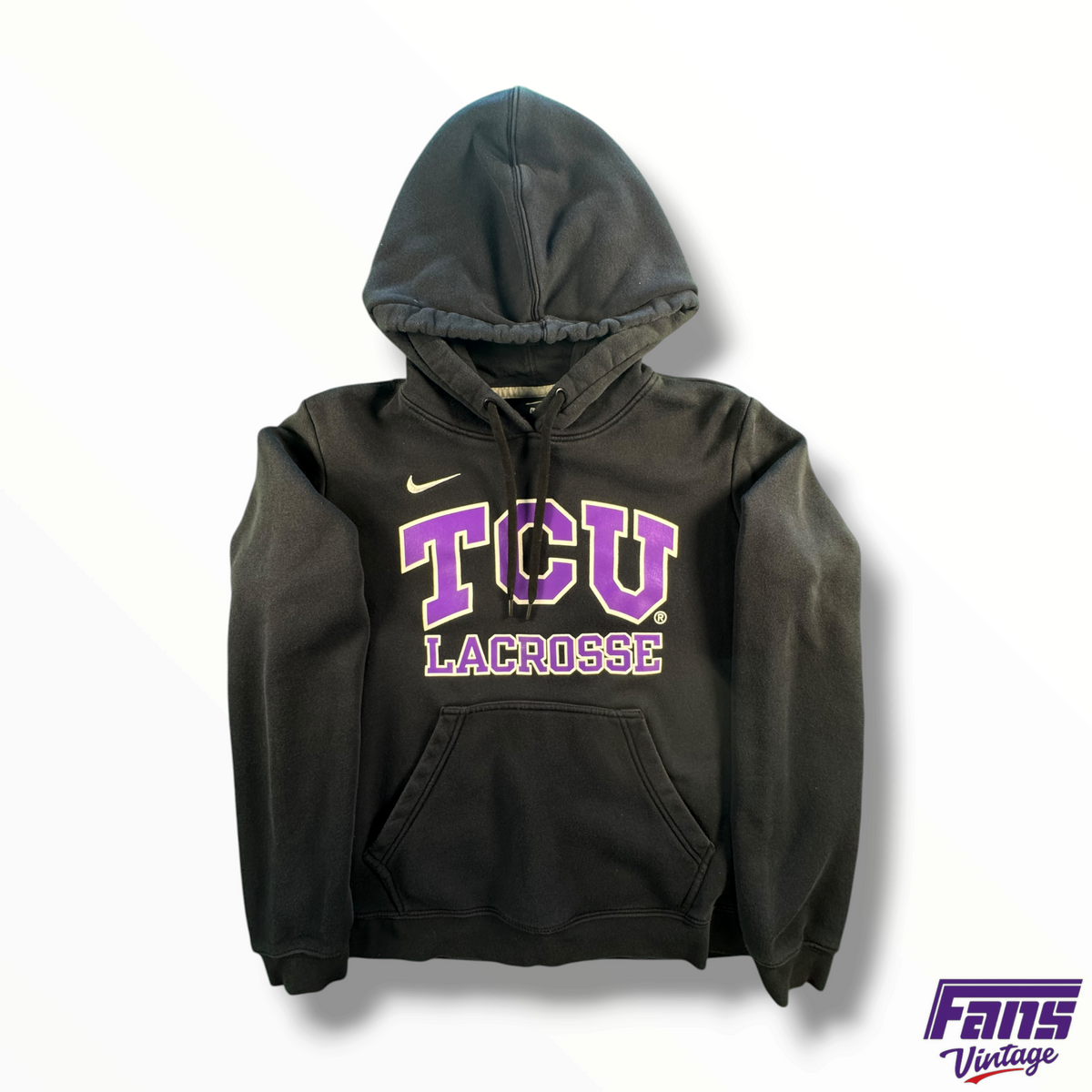 TCU Lacrosse Team Issued Y2K Style Nike Blackout Hoodie