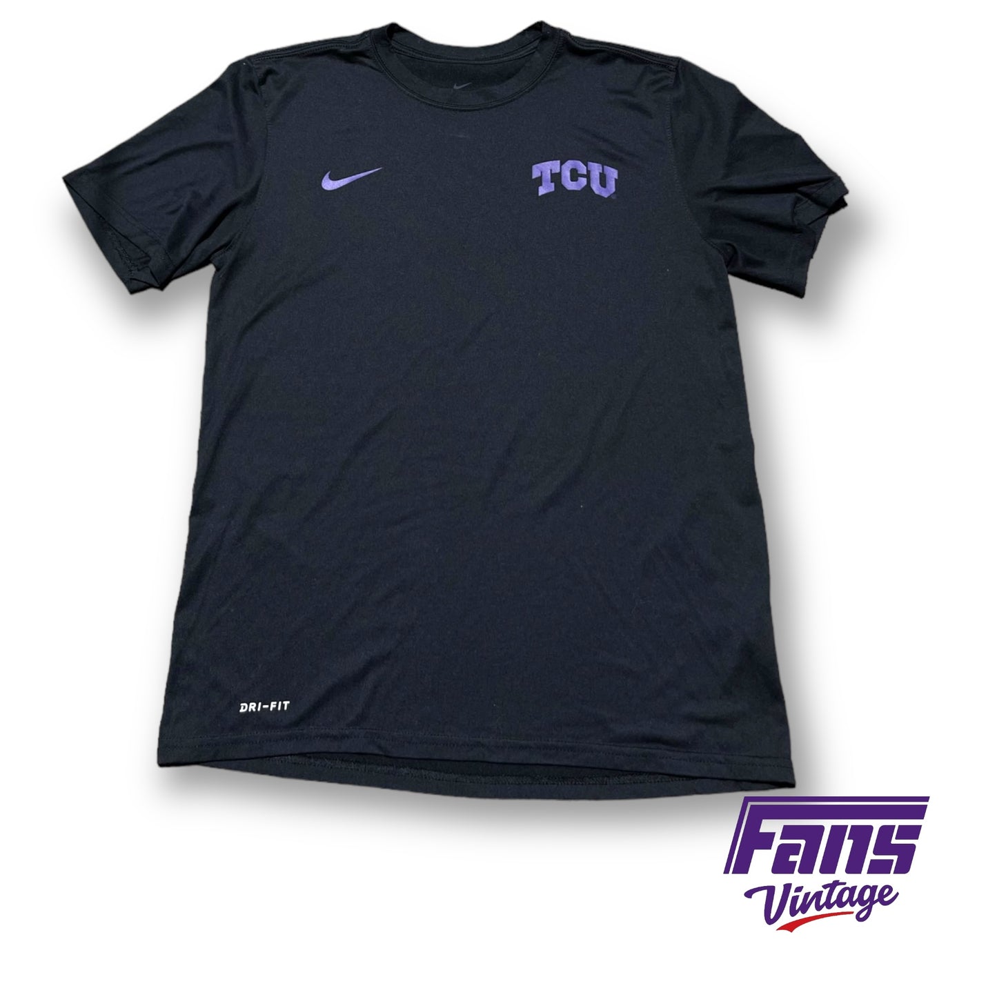 Limited Edition TCU Baseball Team Issued “Spit Blood” Colorway Nike Drifit Tee with “Fear the Frog” Logo