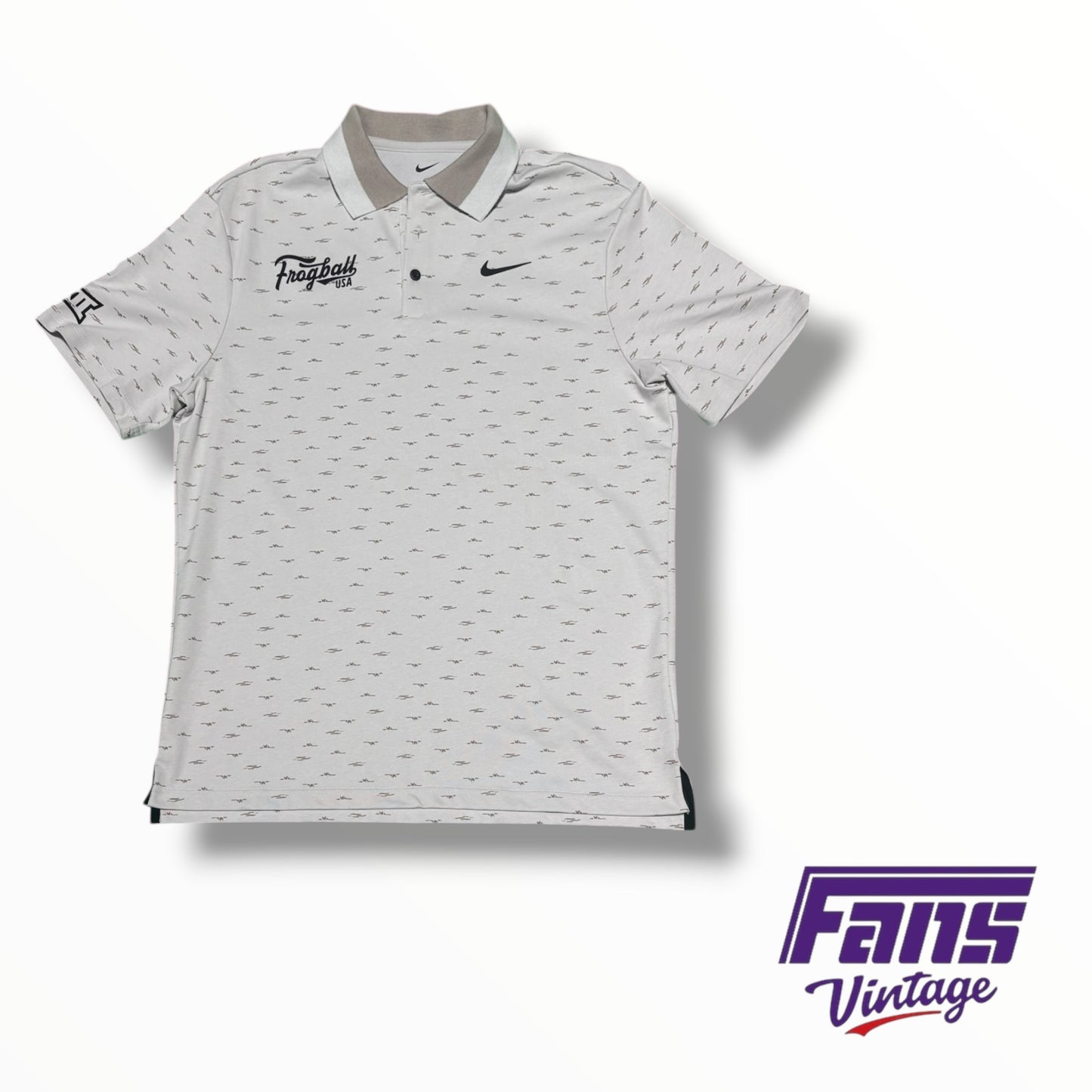 TCU Baseball Nike Team Custom Coach Issued ‘Frogball USA’ Premium Polo
