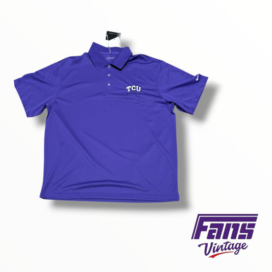 Vintage Y2K Era TCU Baseball Nike Team Issued Polo - New with Original Tags!