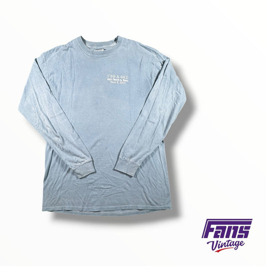 Vintage TCU Double Sided Sorority Gamma Phi Beta and Fraternity Phi Kappa Sigma 80s Rock and Roll Distressed Longsleeve Tee