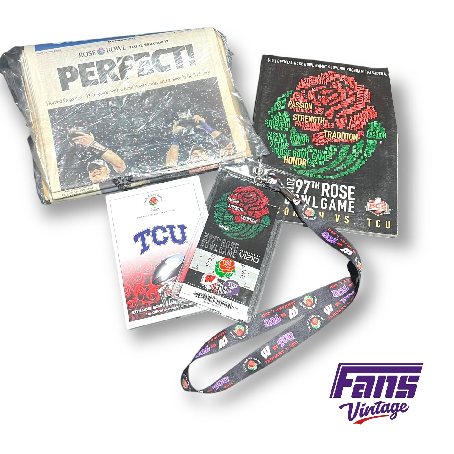 TCU Rose Bowl Memorabilia Bundle