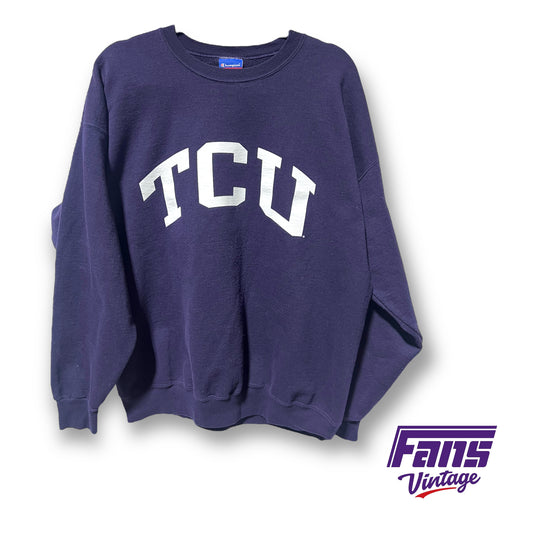 90s Vintage Champion TCU Crewneck Sweater