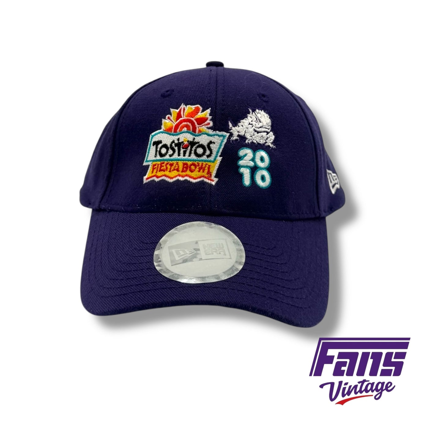TCU 2010 Fiesta Bowl New Era Velcro style hat with sick embroidered logos - New!