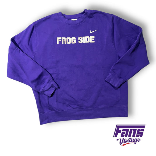 TCU "Frog Side" Team issue “Spit Blood” Colorway Crewneck - Ultra Cozy Nike Sportswear