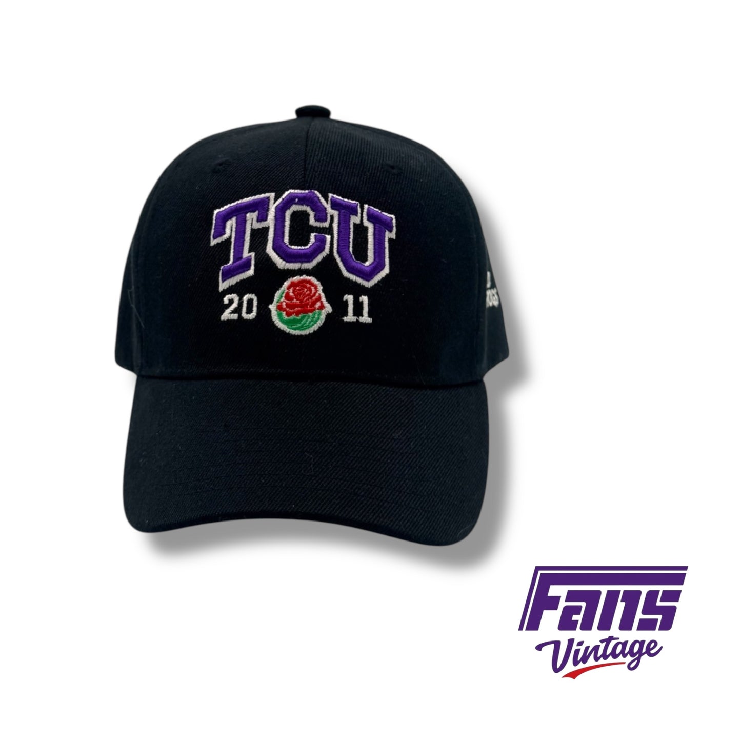 Vintage TCU Rose Bowl hat with awesome embroidered logos