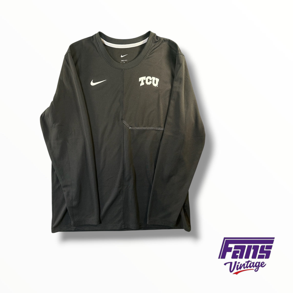 TCU Team Issued Nike Blackout Mesh Long Sleeve Shirt