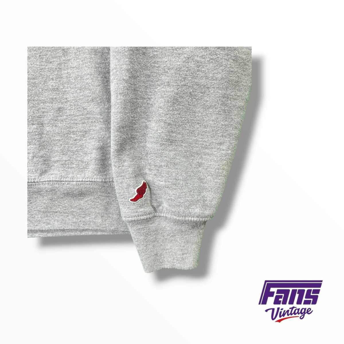 TCU Embroidered League Gray Cotton Crewneck Sweater