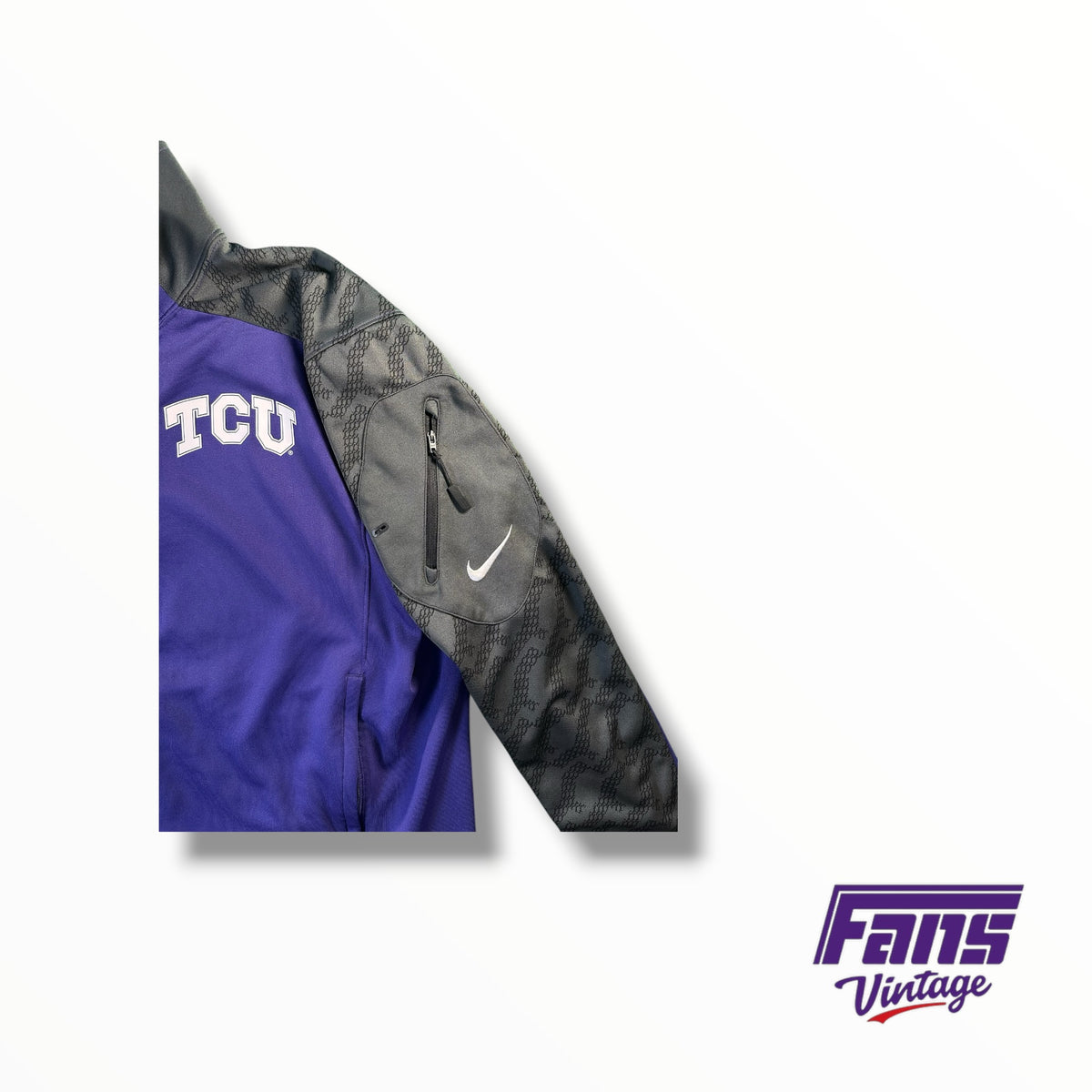 TCU Team Issued Nike Premium Frog Skin Full Zip Dri-Fit Jacket