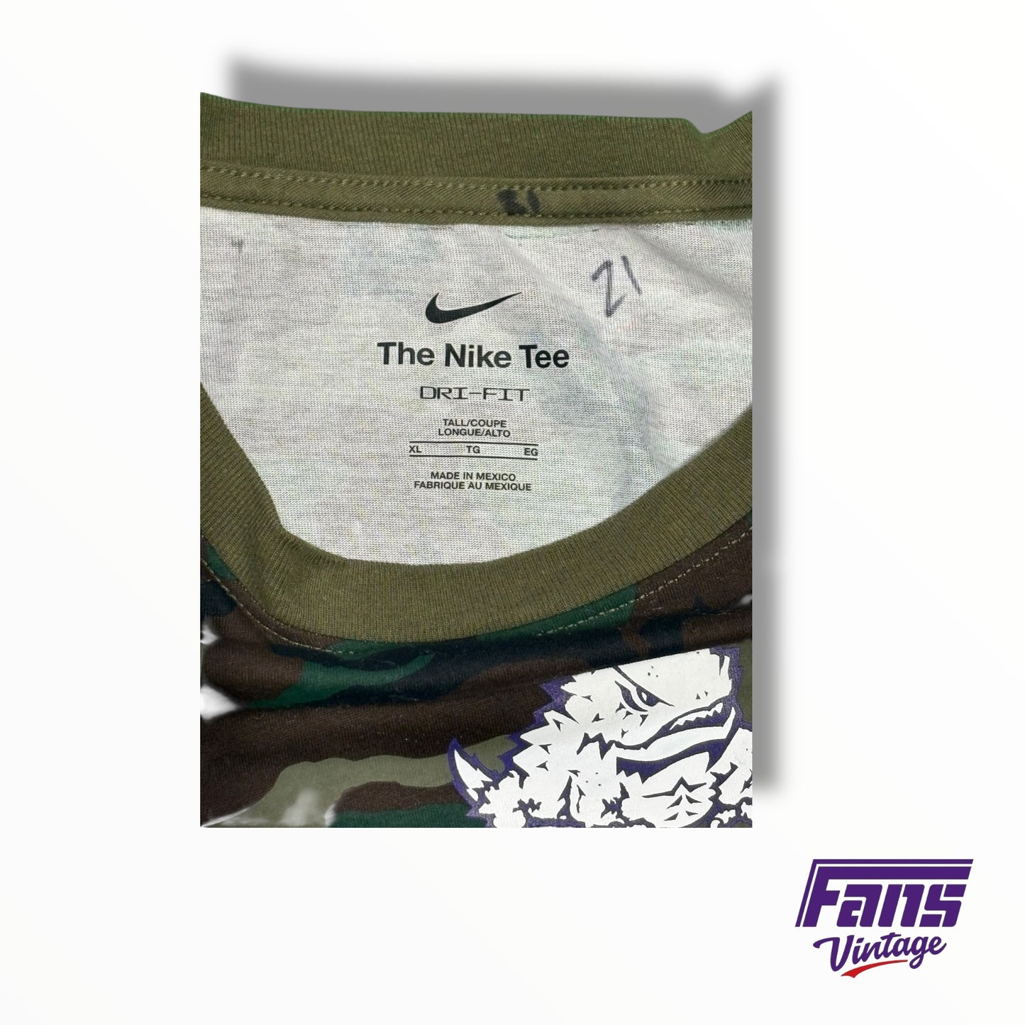 TCU Nike Team Issued Football Veterans Salute to Service Long Sleeve Shirt