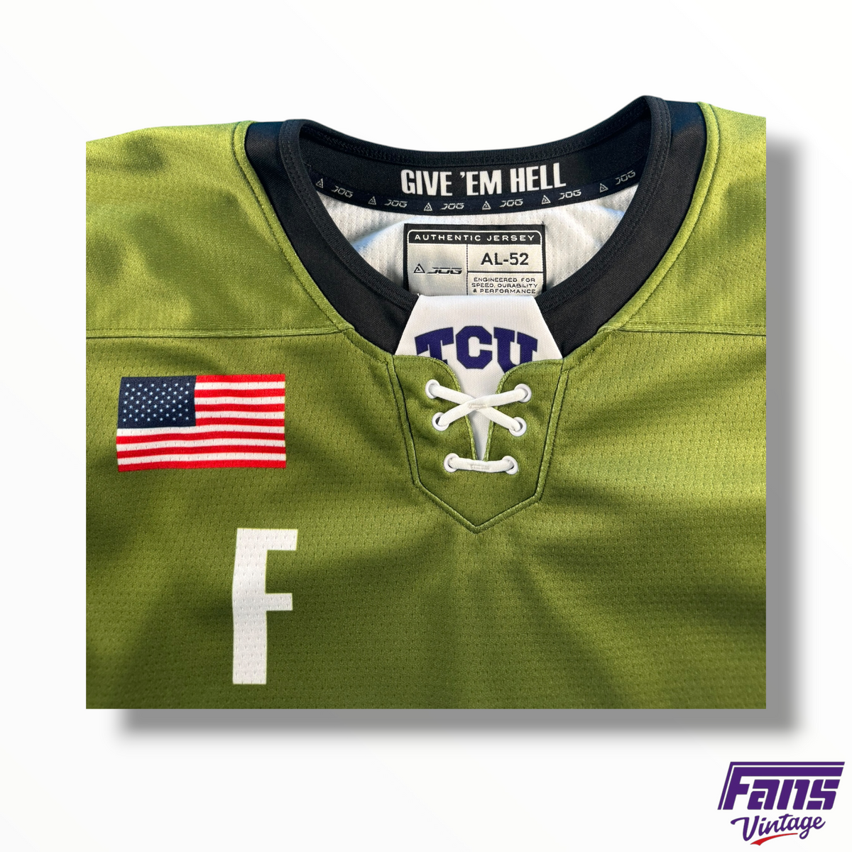 Rare TCU Frogs Salute to Service Team Issued Hockey Jersey