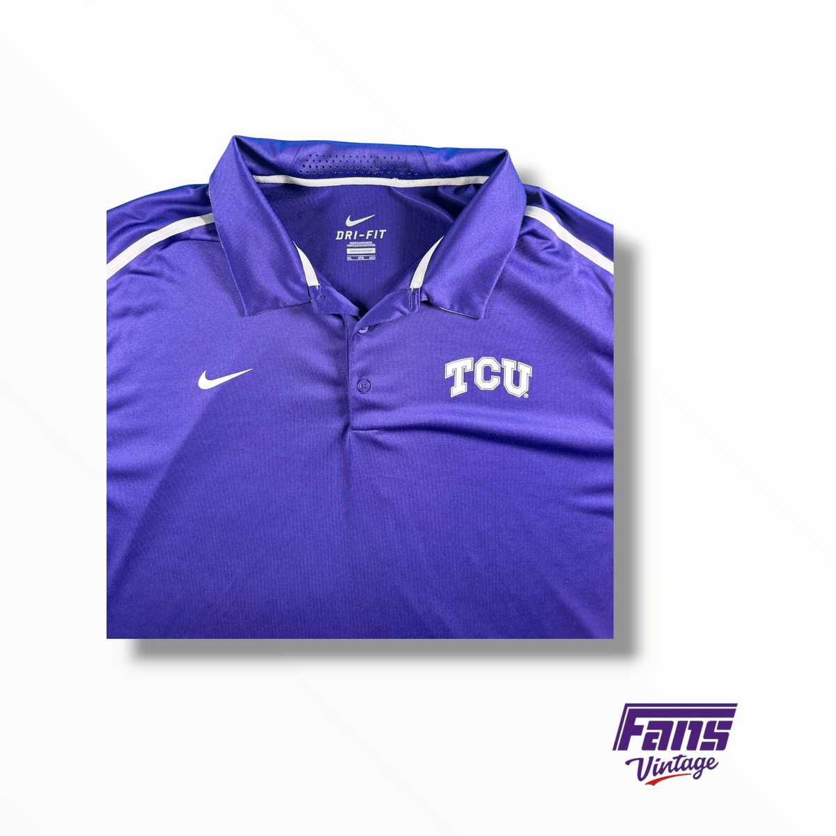 TCU Football Team Issued Nike Athletic Polo