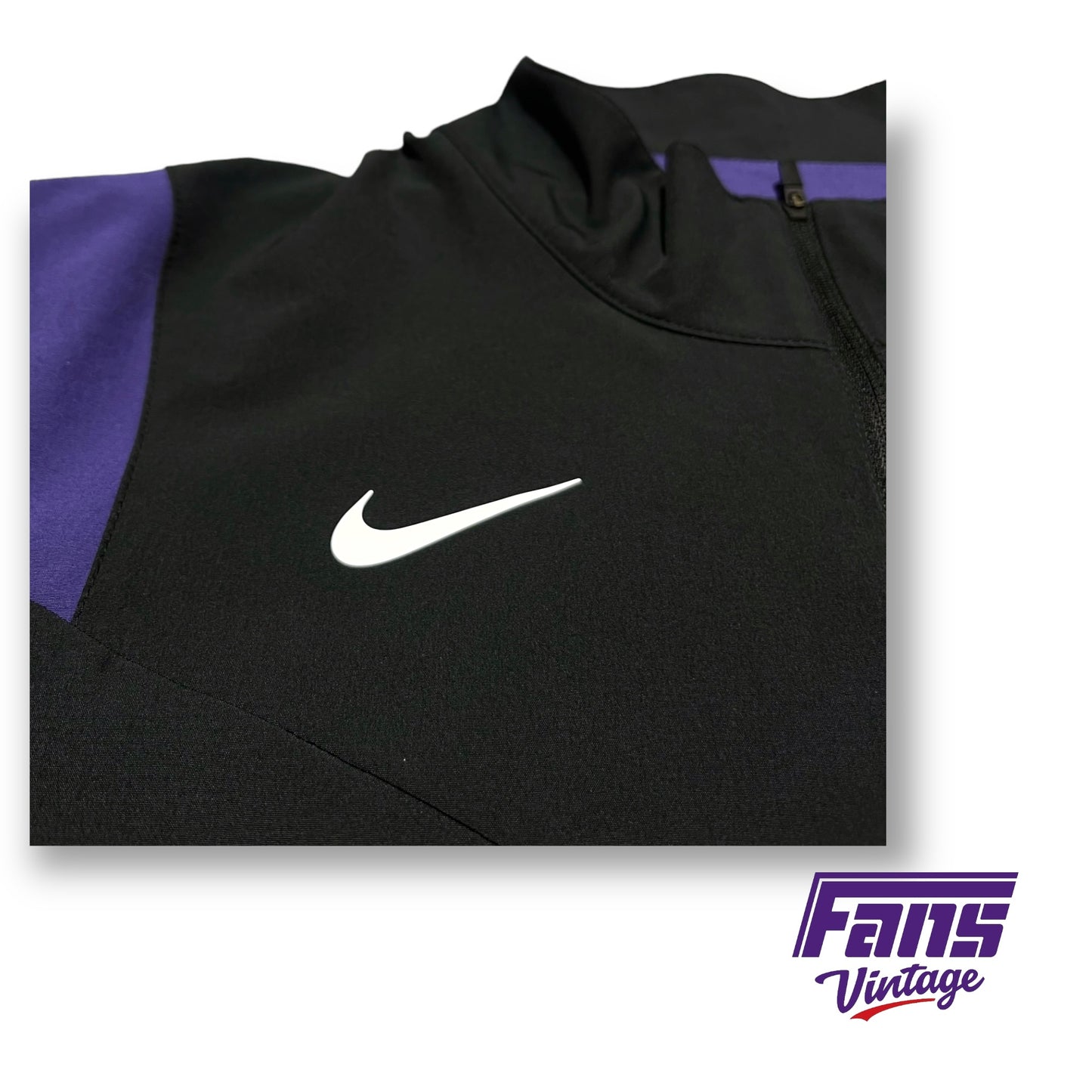 RARE Coach Issued TCU Football Premium Nike "On Field" Sideline 1/4 Zip Pullover