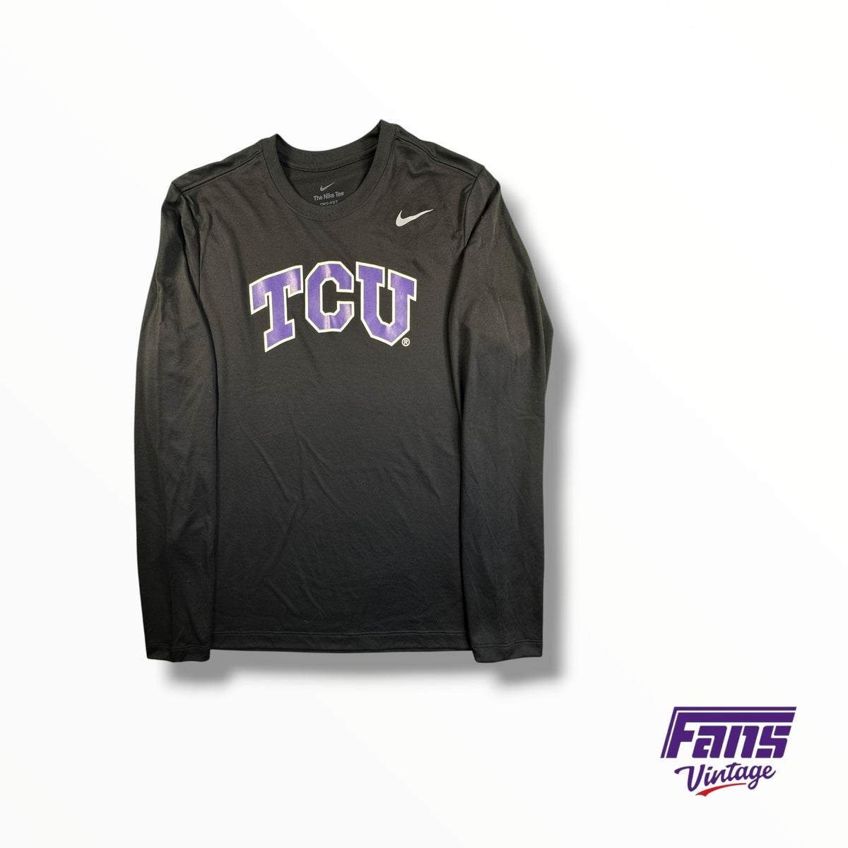 TCU Team Issued Nike Blackout Colorway Long Sleeve Shirt