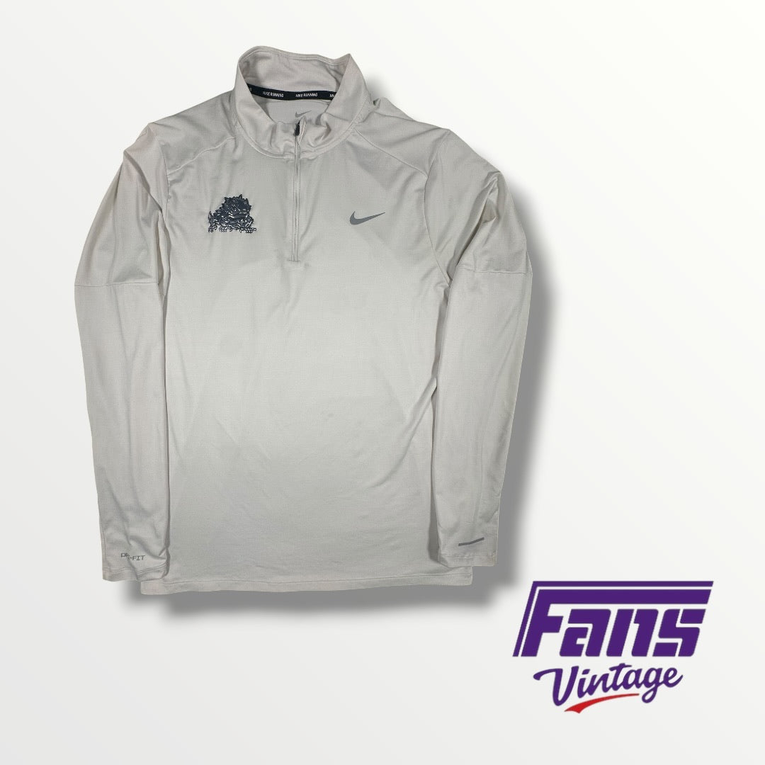 TCU Team Issued Nike Quarter Zip with Chrome Frog Logo