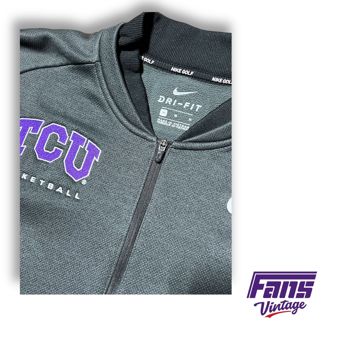 TCU Basketball Coach Exclusive Premium Nike Quarter Zip Pullover - Awesome Details!