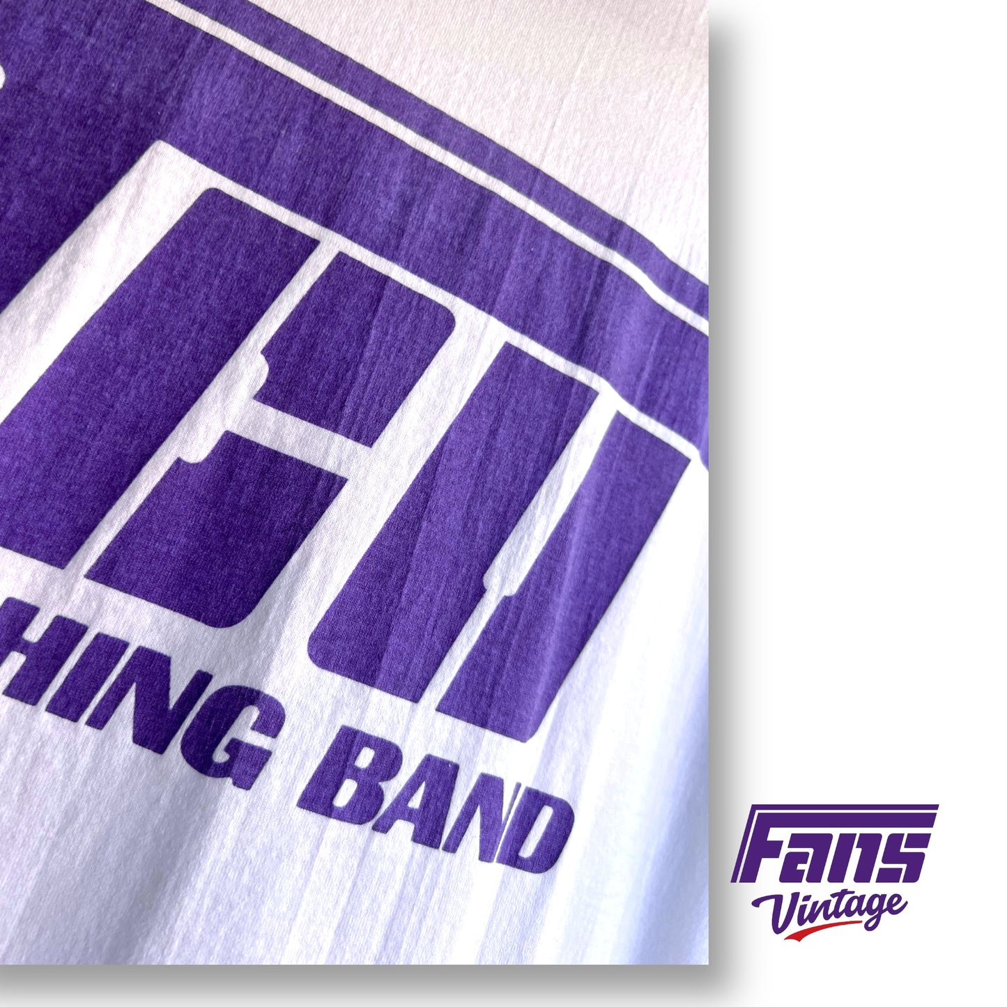 Mint Condition! 90s Vintage TCU *Flying T* Double Sided Band Tee