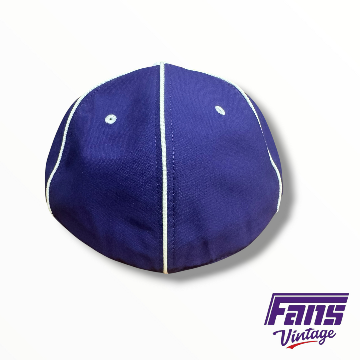 TCU Baseball Team-Issued Nike Athletic Frog Fitted Hat – White/Purple
