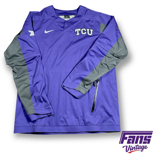 TCU Baseball Player Exclusive Nike Storm Fit Premium Post Season Dugout Jacket