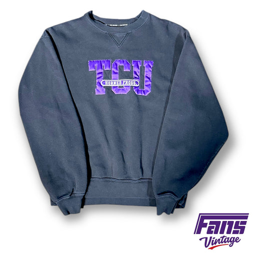 Vintage Y2K TCU Crewneck - Satin Jersey Style Lettering