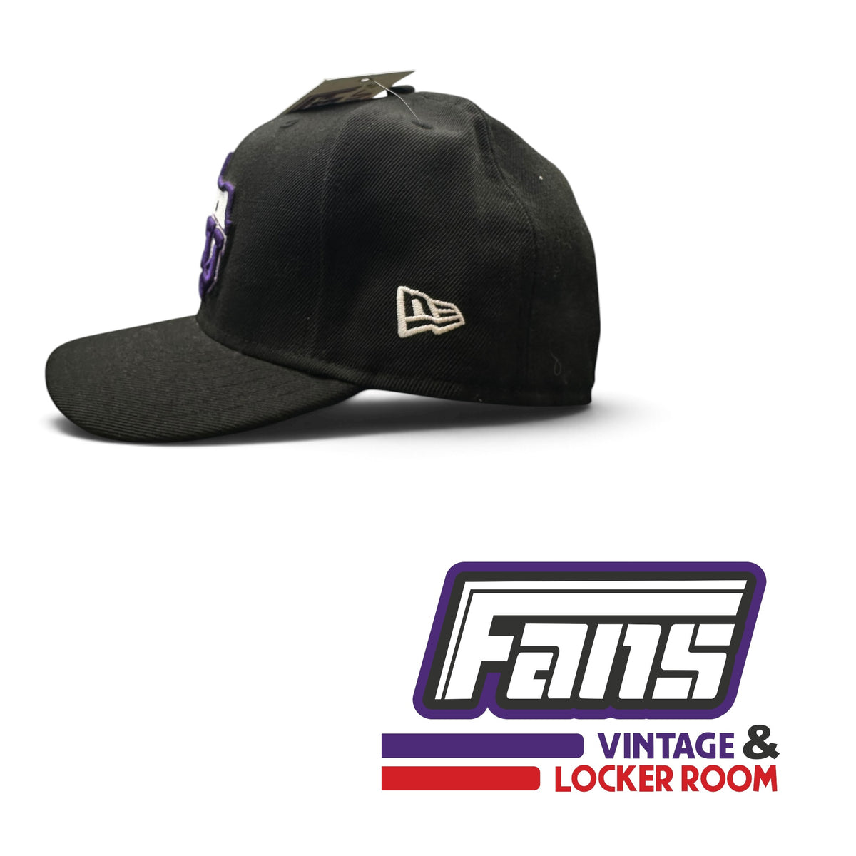 TCU New Era Fitted Black Hat With Texas Puff Embroidery