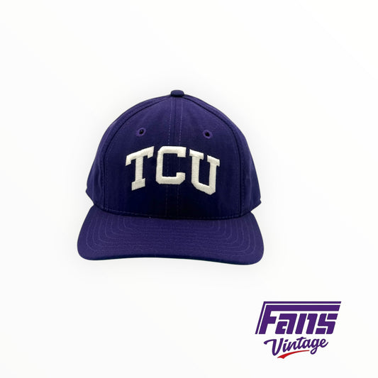 90s Vintage TCU fitted hat with awesome throwback Horned Frog logo