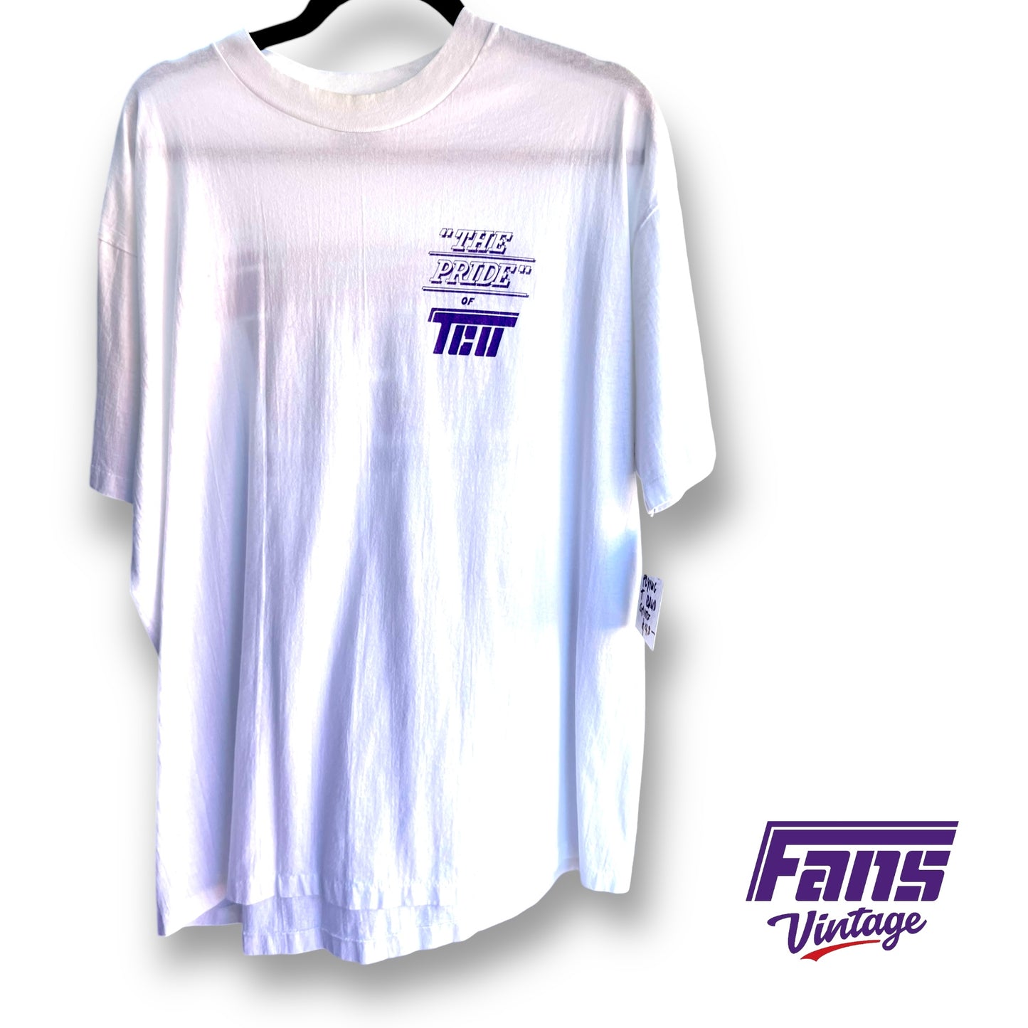 Mint Condition! 90s Vintage TCU *Flying T* Double Sided Band Tee