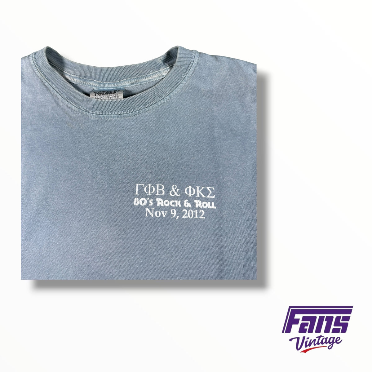 Vintage TCU Double Sided Sorority Gamma Phi Beta and Fraternity Phi Kappa Sigma 80s Rock and Roll Distressed Longsleeve Tee