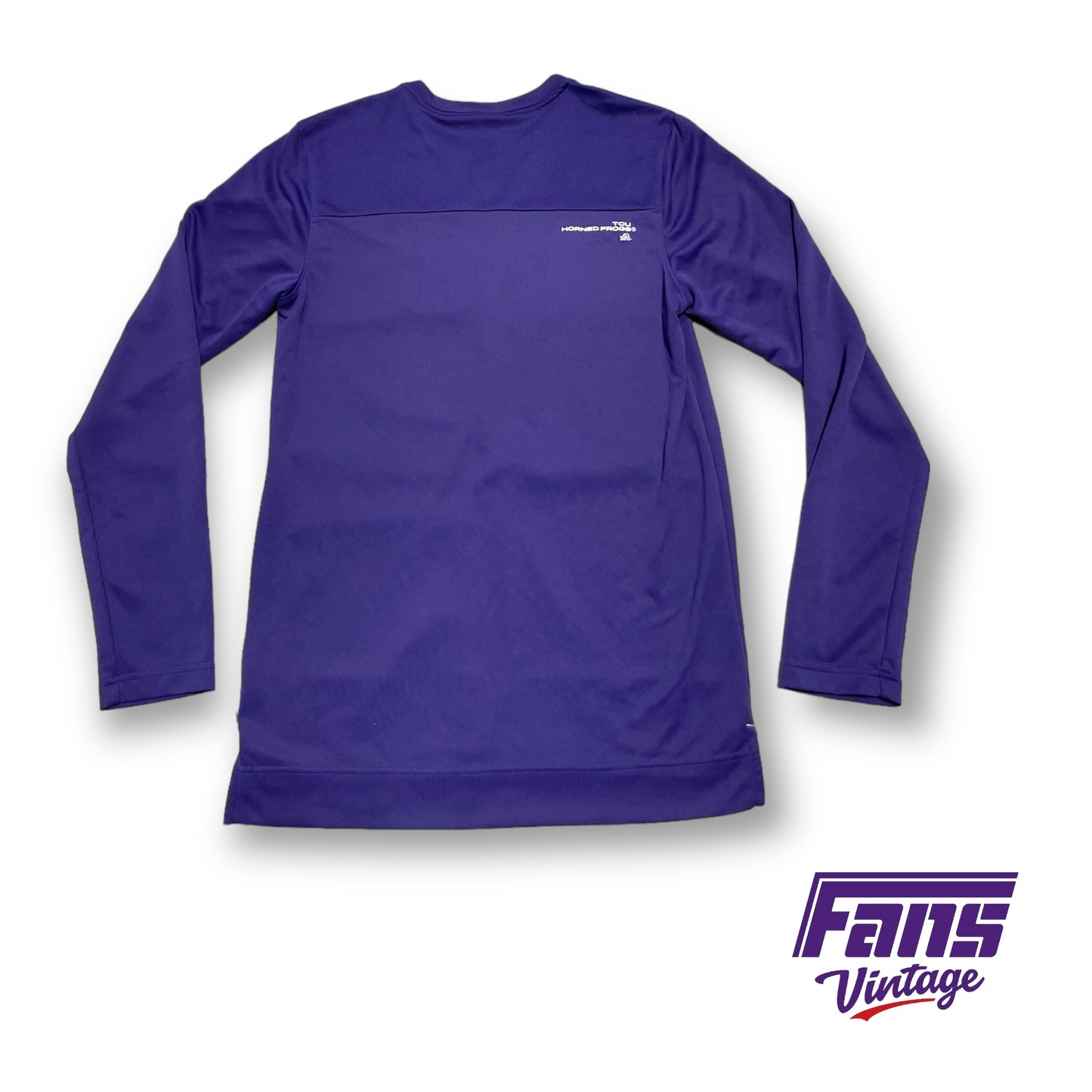 TCU Nike Premium Drifit Long Sleeve Shirt - Team Issue Center Swoosh training shirt