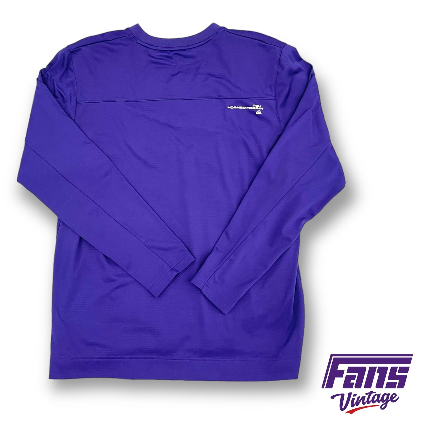 Premium TCU “On Field” Nike Sideline Crewneck Sweater with awesome details!