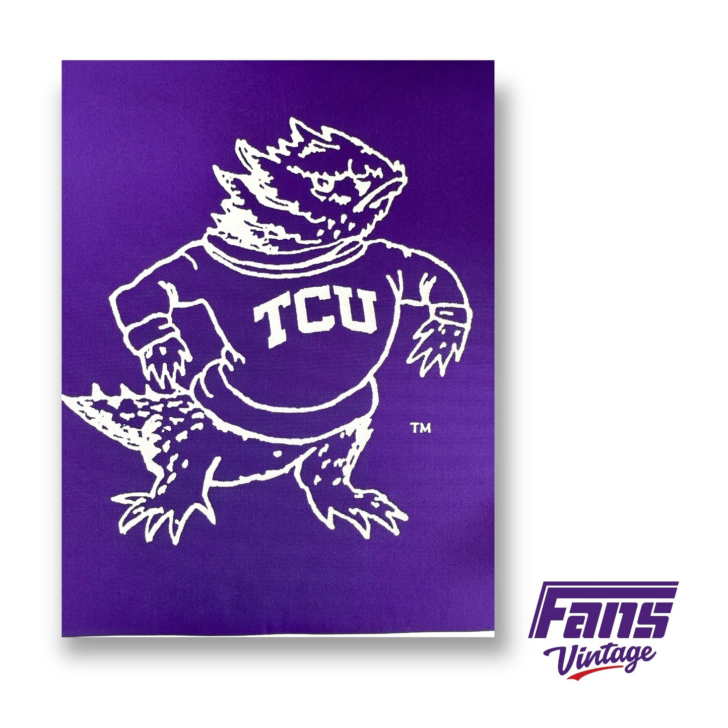 Vintage TCU “Sweater Frog” Throwback Horned Frog Stadium Seat Cushion - New Condition!