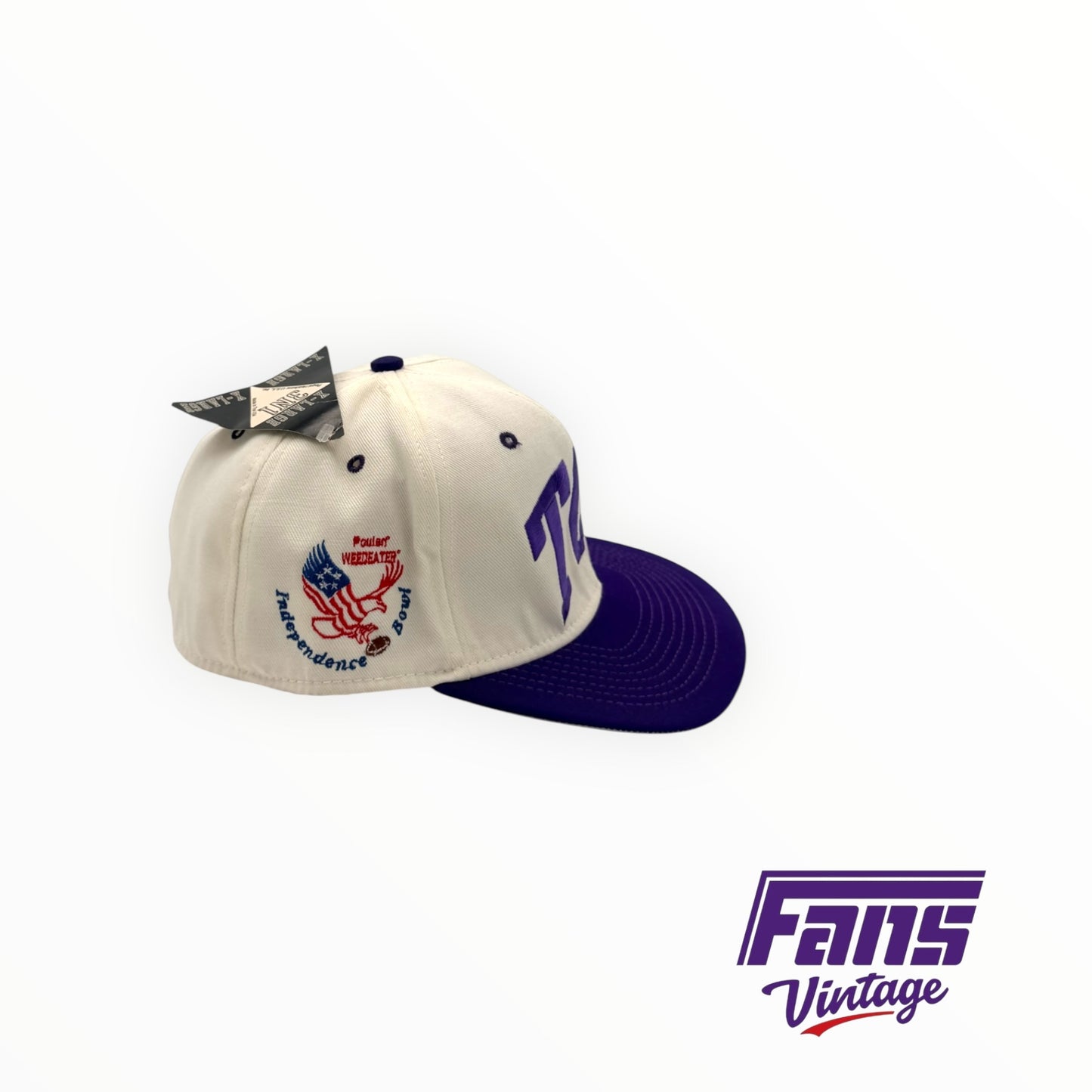 RARE! Vintage TCU Liberty bowl team issued fitted hat hat with 3 sided embroidered logos. New with Original Tags!