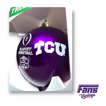 2022 VRBO Fiesta Bowl TCU “TREE TROPHY” Metallic Purple Ornament